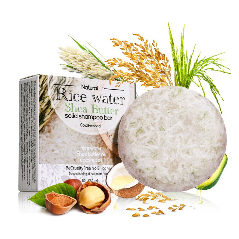 Bar Soap Shampoo Solid - XF 60g Rice Shampoo Bar 100%