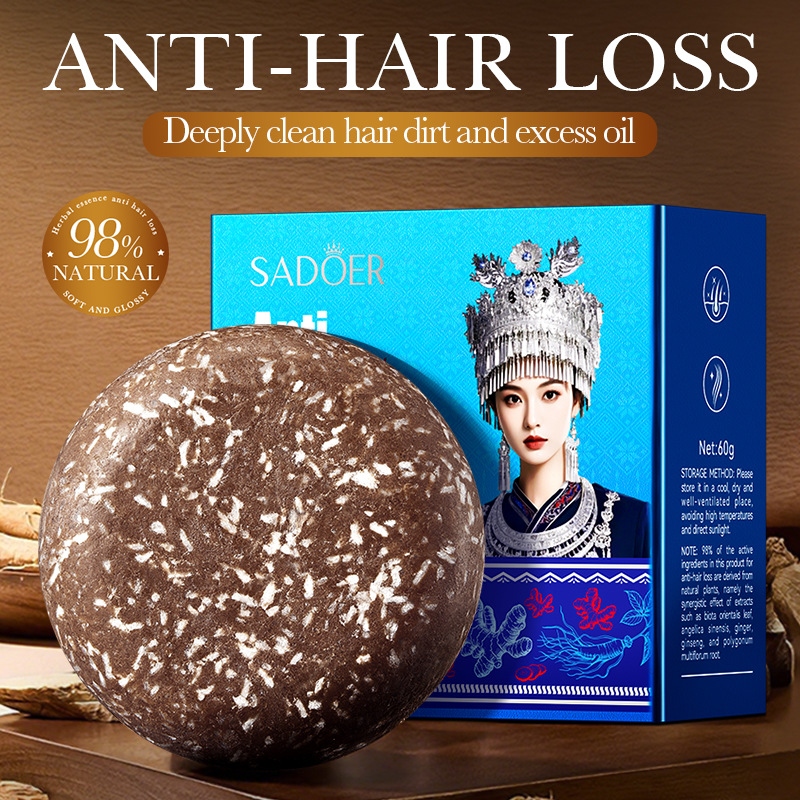 Bar Soap Shampoo Solid - Oriental Hmong Traditional Anti-Hair Loss And