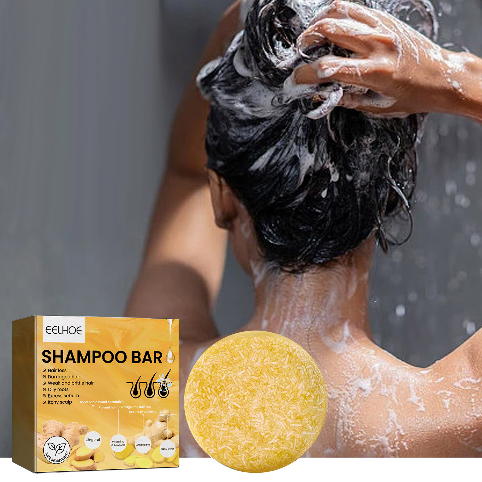 Natural Ginger Hair Shampoo Ba - đánh giá và giá Bar Soap Shampoo Solid