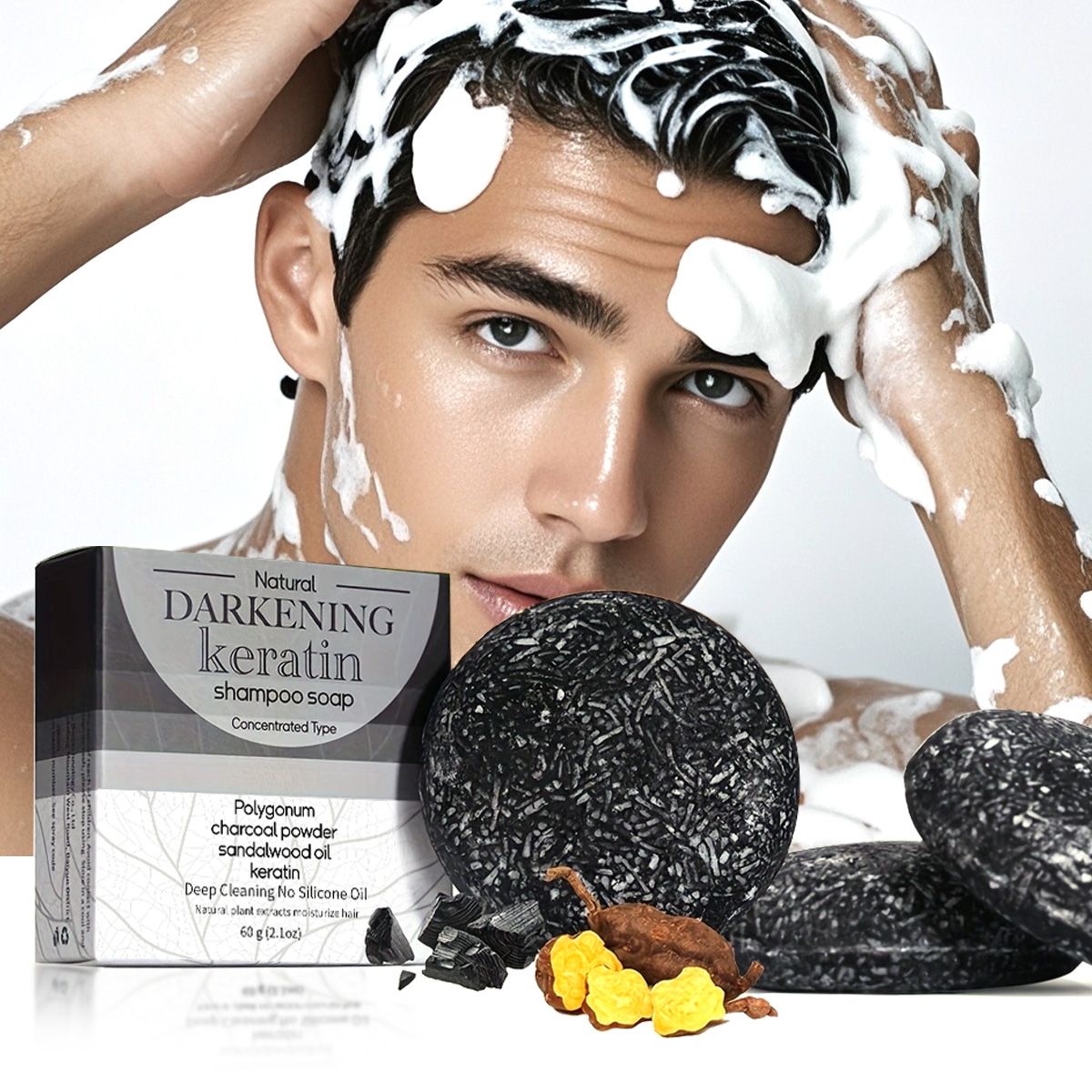 XF 60g Black Soap Solid Shampo - đánh giá và giá Bar Soap Shampoo Solid