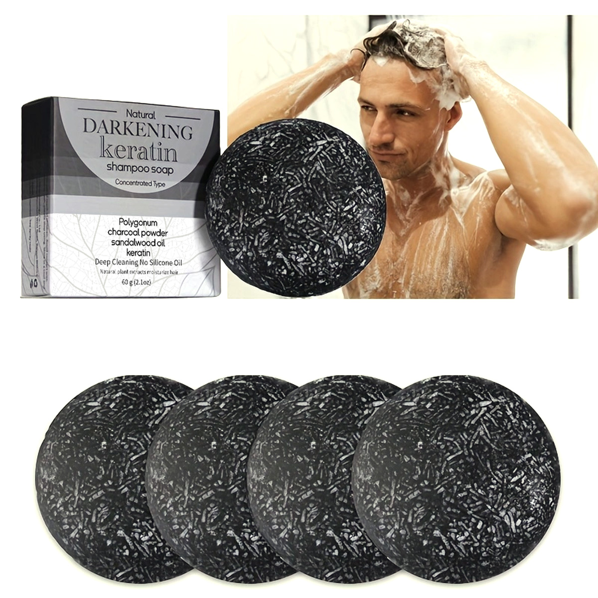 XF 60g Black Soap Solid Shampo - đánh giá và giá Bar Soap Shampoo Solid