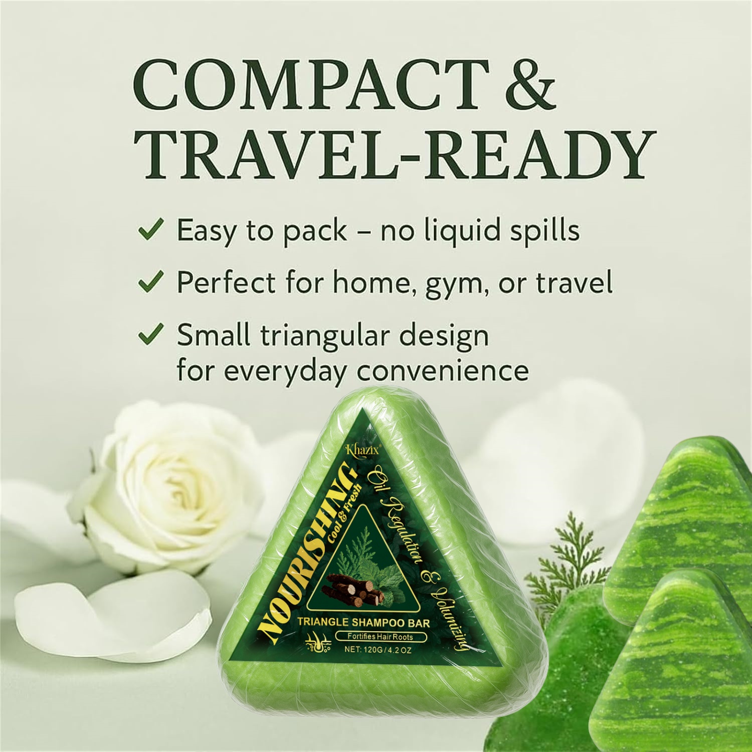 Green Triangle Soap Shampoo Ba - đánh giá và giá Bar Soap Shampoo Solid